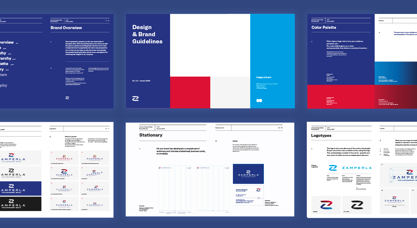 Zamperla brand identity new logo