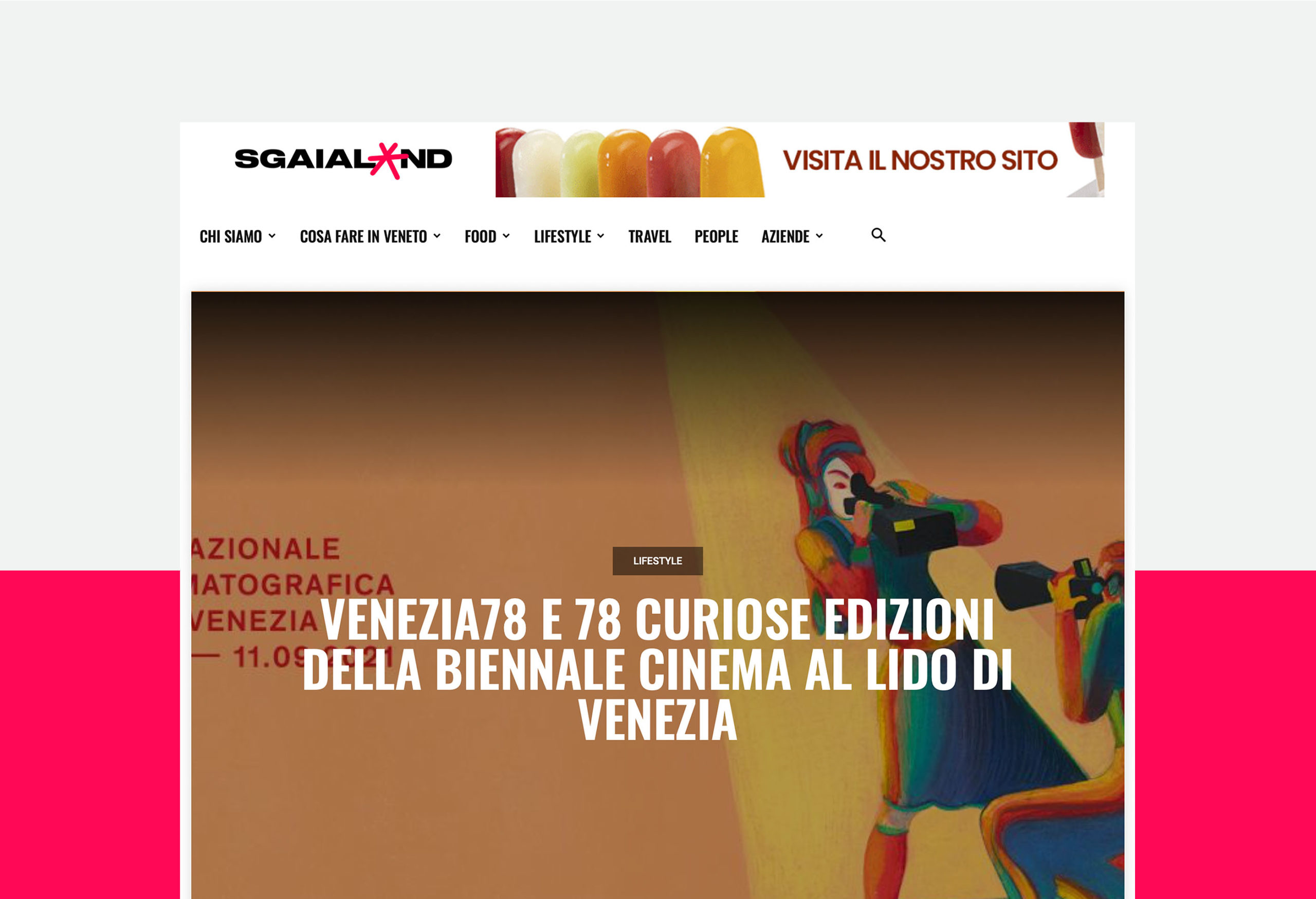 wireframe sito web sgaialand.it