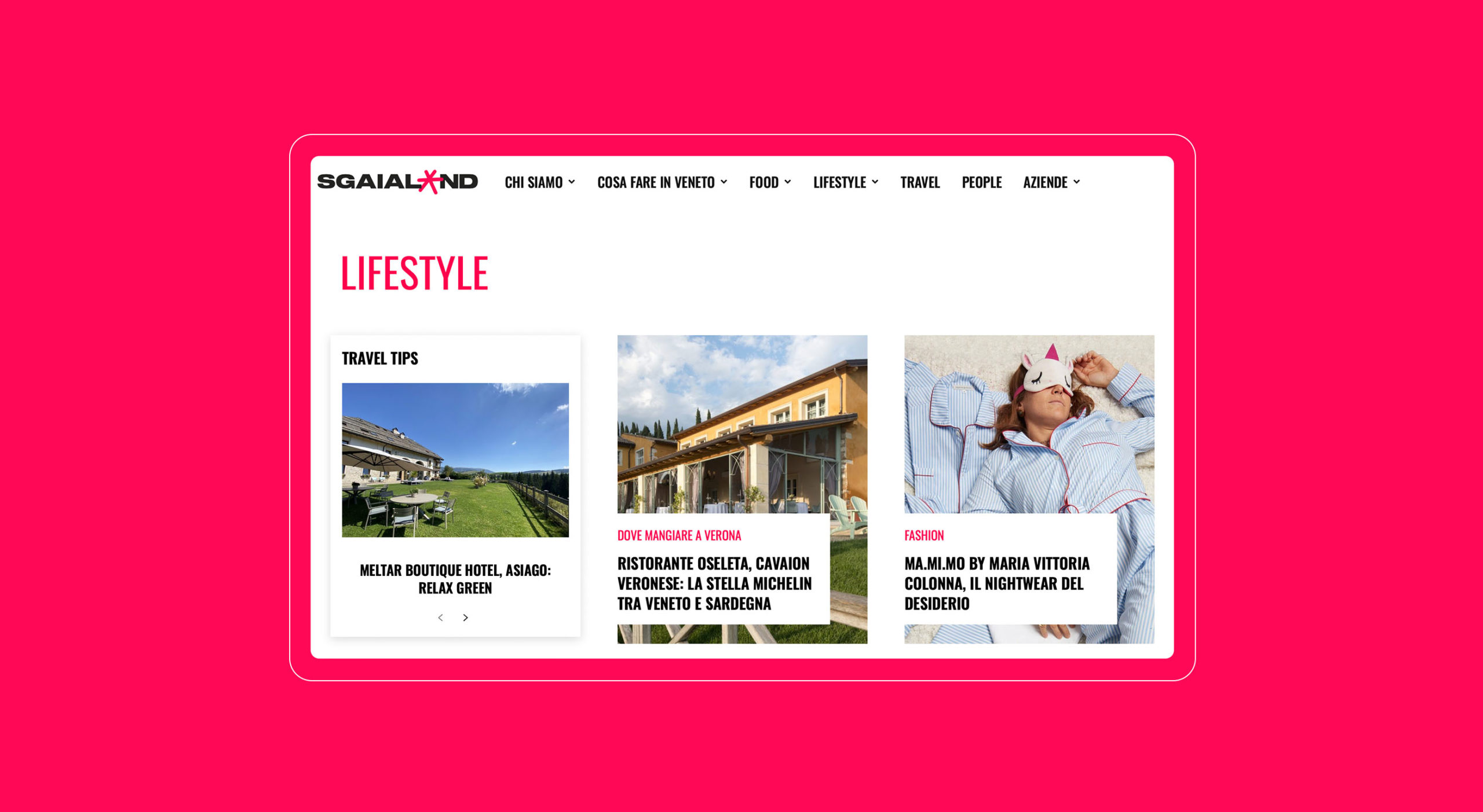 wireframe sito web sgaialand.it