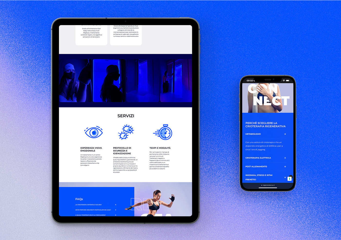 sito web mobile e desktop regenerate cryo
