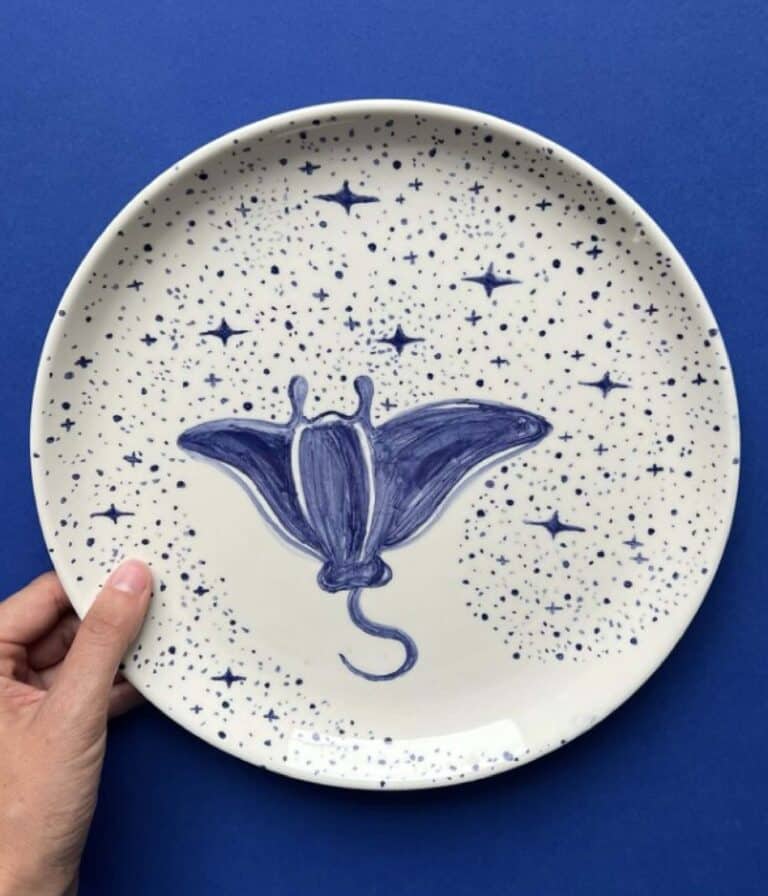 piatto di ceramica decorato a mano - Ceramichine