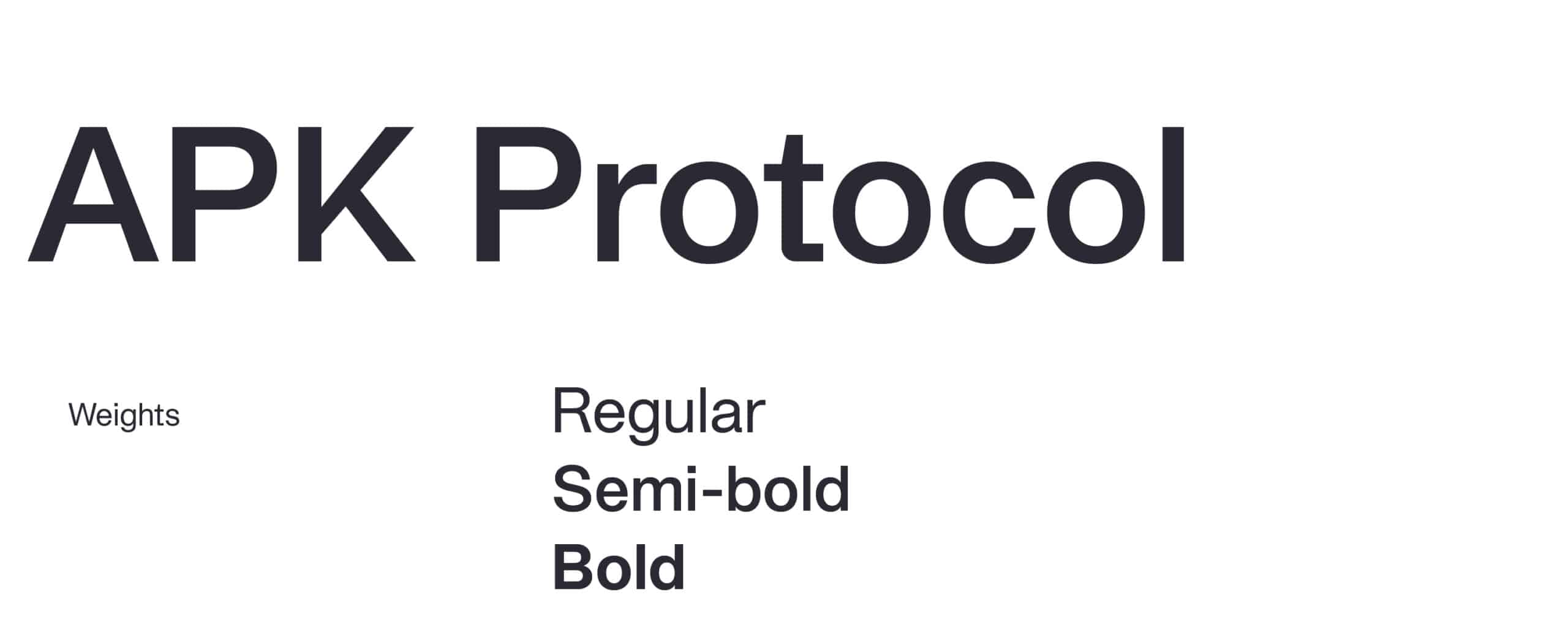 Font utilizzato per Ipway: APK Protocol