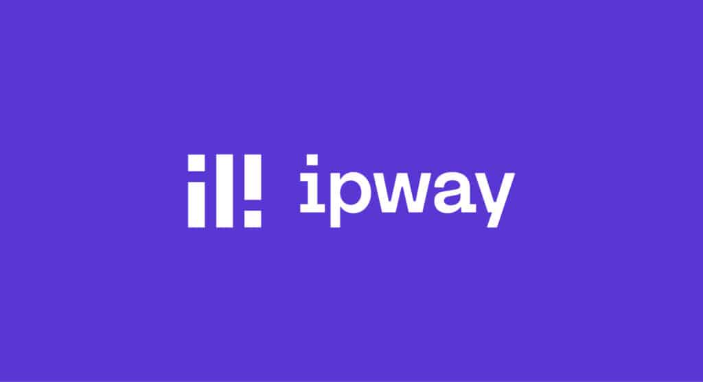 Logo Ipway senza payoff su sfondo viola