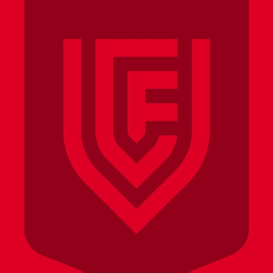 Sfondo rosso scuro con logo del Vicenza Women Football Club al centro.